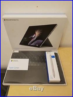 2017 Microsoft Surface Pro i5 128 SSD 4 GB RAM with Type Cover & Pen Bundle 1796