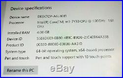 MICROSOFT Surface Pro 5 (1796), Intel core m3 128GB, 4GB RAM WIndows 10 Pro