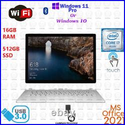 Microsoft Surface Book 13.5 Intel Core i7 6600U 16GB 512GB Laptop Office 2021