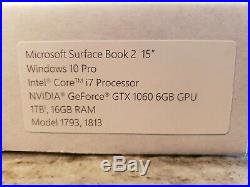 Microsoft Surface Book 2 Intel Core i7 16GB RAM 1TB 15 Windows 10 Pro