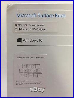 Microsoft Surface Book Intel i5-6300 8GB RAM 256GB SSD Windows 10 Pro Office 365