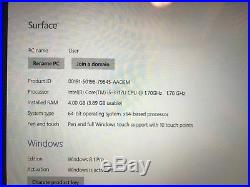Microsoft Surface Pro 128GB 1.7GHz i5 4GB RAM Keyboard