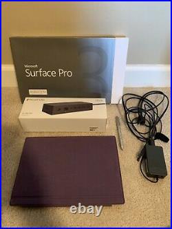 Microsoft Surface Pro 3 12 i7 256GB 8GB with Original Box, Dock, Pen, Keyboard