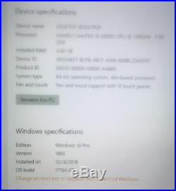 Microsoft Surface Pro 3 Intel i5-4300U 1.90GHz 4GB RAM Type Cover Window 10 Pro