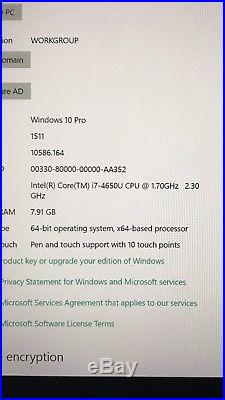 Microsoft Surface Pro 3 SSD 256GB, 8GB Ram i7, Windows 10 Pro Mint Condition