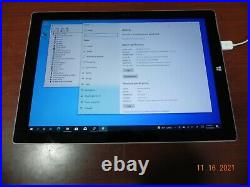 Microsoft Surface Pro 3 intel i5 4300U 1.9GHz 8GB 256 GB BAD TOUCH SCREEN