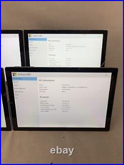 Microsoft Surface Pro 4, 12.3, 128GB Silver Read Description Lot of 6