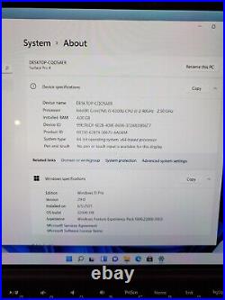 Microsoft Surface Pro 4 12.3 Tablet i5-6300U 4GB 128GB Win11 Pro With KB #69j