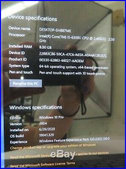 Microsoft Surface Pro 4 1724 12.3 i5-6300u 2.4Ghz 8GB 256GB Win10 NO Power Adap