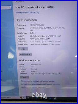 Microsoft Surface Pro 4 1724 i5-6300U 2.4GHz 8GB RAM 256GB SSD 12.3 Win 10 Pro
