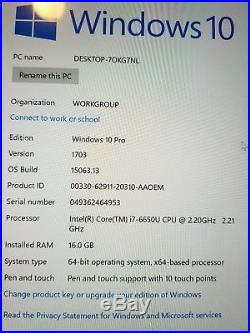 Microsoft Surface Pro 4 512gb SSD Intel Core i7-6650U 16GB RAM Iris Graphics 540