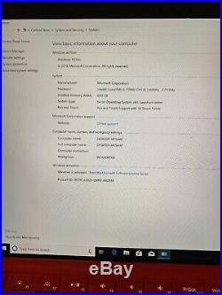 Microsoft Surface Pro 5 12.3 1796 Intel i5-7300U 2.60GH 8GB RAM 128GB SSD READ