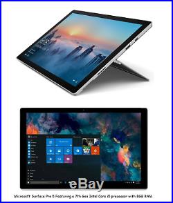 Microsoft Surface Pro 5 12.3 Intel Dual Core i5 Gen 7 256GB SSD 8GB RAM 2.6GHz