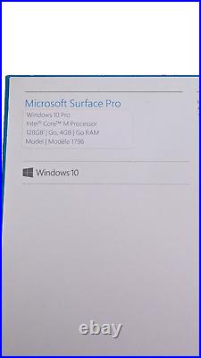 Microsoft Surface Pro 5th Gen (Model 1796, Wi-Fi) 128GB SSD