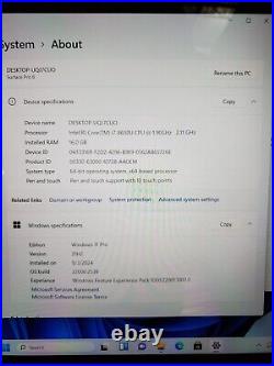 Microsoft Surface Pro 6 12.3 i7-8650U 2.1GHz 16GB 512GB Tablet only! READ! #69