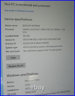 Microsoft Surface Pro 6 1796 12.3 Tablet PC i7-7600U 16GB 512GB SSD BAD BATTERY