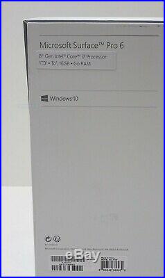 Microsoft Surface Pro 6 1TB Core i7-8650U 1.9GHz 16GB RAM Wi-Fi 12.3 W10H