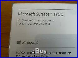 Microsoft Surface Pro 6 8th Gen Intel i5 8GB RAM 128GB Pro + Type Cover bundle