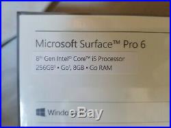 Microsoft Surface Pro 6, 8th Gen i5, 256GB SSD, 8GB RAM BRAND NEW SEALED BOX