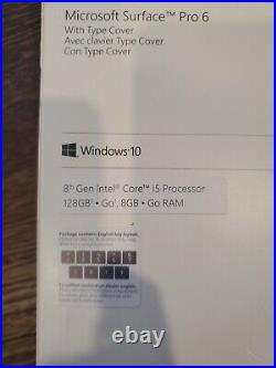 Microsoft Surface Pro 6 Core i5 128GB (8GB RAM) 12.3in Silver with Extras