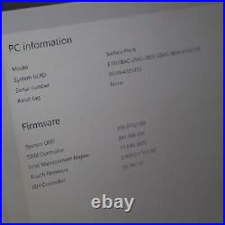 Microsoft Surface Pro 6 Intel Core i5-8350U @ 1.70GHz 8GB RAM 256GB SSD
