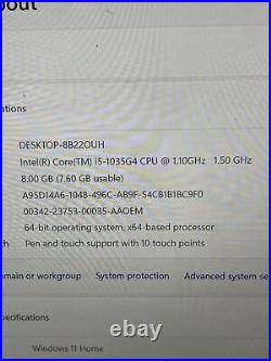 Microsoft Surface Pro 7 Intel i5-1035G4 128GB SSD 8GB RAM + Type Cover keyboard