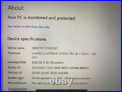 Microsoft Surface Pro 7 i5-1035G4 10thGen@ 1.10Ghz 8gb 256gb SSD WIN10 & APPS