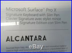 NEW Microsoft Surface Pro X Alcantara Signature Keyboard With Slim Pen #1864