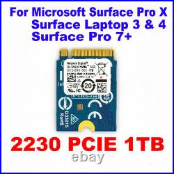 NEW WD (CH SN530) M. 2 2230 SSD 1TB NVMe PCIe For Microsoft Surface Pro X