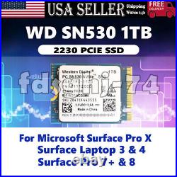 NEW WD PC SN530 1TB M. 2 2230 NVMe SSD For Microsoft Surface Go Surface Pro X
