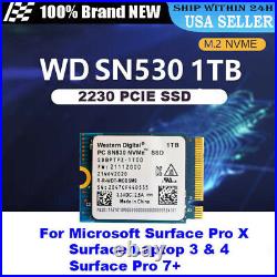 NEW WD PC SN530 1TB M. 2 2230 NVMe SSD For Microsoft Surface Go Surface Pro X