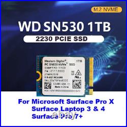 NEW WD PC SN530 1TB M. 2 2230 NVMe SSD For Microsoft Surface Go Surface Pro X