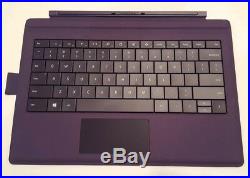 Purple Type Cover Keyboard w Pen Loop for Microsoft Surface Pro 6, Pro 5, 4, 3